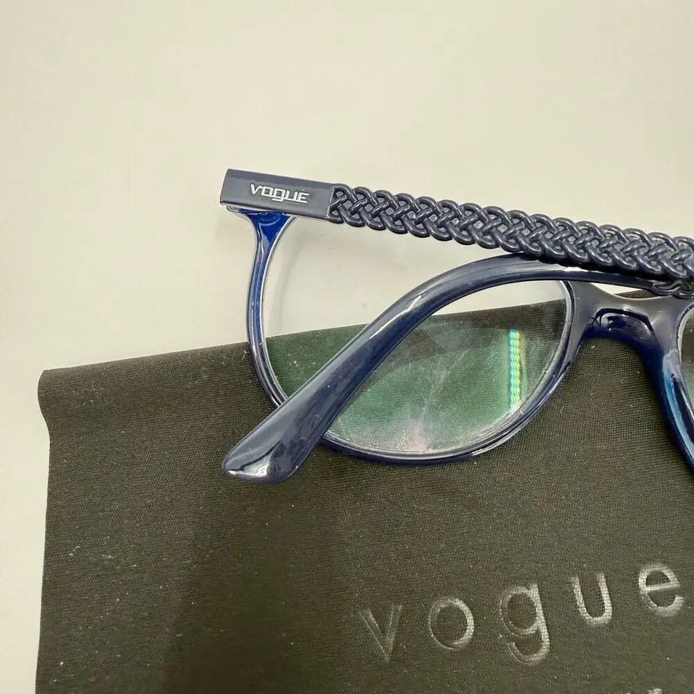 Vogue Eyewear Glasses VO 5030 Frame Only 53 16 140 Cat Eye Blue Acetate